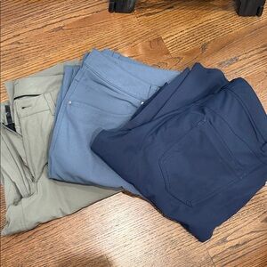 lululemon athletica Men's Navy and Light Gray Chinos (includes all 3) 32x32